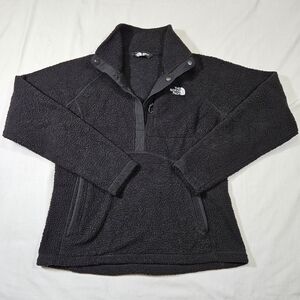 The North Face Women’s Medium Pullover Half Zip Fleece Lightweight Jacket Black